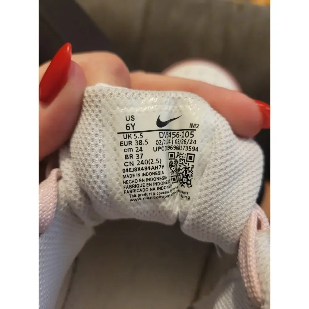Nike Court Borough Low Recraft GS White Pink / DV5456 105 / Youth 6, Women's 7.5